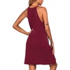 image:imageEkouaer Womens Nightgown Sleeveless Sleepwear V Neck Racerback Sleep DressRed