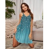 image:imageEkouaer Womens Nightgown Sleeveless Sleepwear V Neck Racerback Sleep DressSparkling Branches