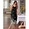 image:imageEkouaer Womens Sleeveless Nightgown Long Nightgowns for Women Full Slip Soft Nightshirt Wide Strap Sleepwear Lounge DressesGreen Leaf