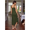 image:imageEkouaer Womens Sleeveless Nightgown Long Nightgowns for Women Full Slip Soft Nightshirt Wide Strap Sleepwear Lounge DressesMilitary Green