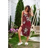 image:imageEkouaer Womens Sleeveless Nightgown Long Nightgowns for Women Full Slip Soft Nightshirt Wide Strap Sleepwear Lounge DressesRed Flowers