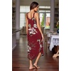 image:imageEkouaer Womens Sleeveless Nightgown Long Nightgowns for Women Full Slip Soft Nightshirt Wide Strap Sleepwear Lounge DressesRed Flowers