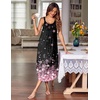 image:imageEkouaer Womens Sleeveless Nightgown Long Nightgowns for Women Full Slip Soft Nightshirt Wide Strap Sleepwear Lounge DressesSakura