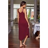 image:imageEkouaer Womens Sleeveless Nightgown Long Nightgowns for Women Full Slip Soft Nightshirt Wide Strap Sleepwear Lounge DressesWine Red