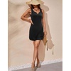 image:imageEkouaer Womens Tank Nightgown V Neck Sleepshirts Soft Sleeveless Chemise Nightdress SXXLBlack
