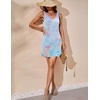 image:imageEkouaer Womens Tank Nightgown V Neck Sleepshirts Soft Sleeveless Chemise Nightdress SXXLBlue Tie Dye