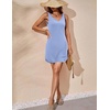 image:imageEkouaer Womens Tank Nightgown V Neck Sleepshirts Soft Sleeveless Chemise Nightdress SXXLLight Blue