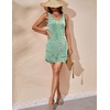 image:imageEkouaer Womens Tank Nightgown V Neck Sleepshirts Soft Sleeveless Chemise Nightdress SXXLLight Green Floral