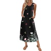 image:imageEkouaer Nightgowns for Women Sleeveless Sleepshirt Long Print House Dress Tank Nightshirt Maxi Casual Dress with PocketsFloral Butterfly