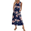 Navy Blue Orange Flower