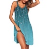 image:imageEkouaer Womens Nightgown Sleeveless Sleepwear V Neck Racerback Sleep DressSparkling Branches