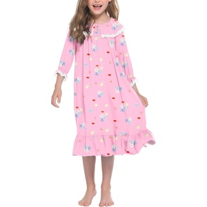 image:imageEkouaer Girls Nightgowns Toddler Pajamas Dress Sleep Nightshirts Princess Soft Sleepwear for KidsPink Floral