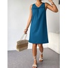 image:imageEkouaer Cotton Nightgowns for Women Sleeveless Night Gown Tank Sleepshirt Wide Strap V Neck Nightshirt S3XLBlue