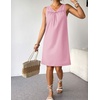 image:imageEkouaer Cotton Nightgowns for Women Sleeveless Night Gown Tank Sleepshirt Wide Strap V Neck Nightshirt S3XLCoral Pink