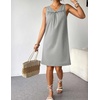 image:imageEkouaer Cotton Nightgowns for Women Sleeveless Night Gown Tank Sleepshirt Wide Strap V Neck Nightshirt S3XLLight Grey