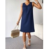image:imageEkouaer Cotton Nightgowns for Women Sleeveless Night Gown Tank Sleepshirt Wide Strap V Neck Nightshirt S3XLNavy Blue