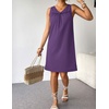 image:imageEkouaer Cotton Nightgowns for Women Sleeveless Night Gown Tank Sleepshirt Wide Strap V Neck Nightshirt S3XLPurple