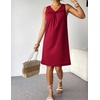 image:imageEkouaer Cotton Nightgowns for Women Sleeveless Night Gown Tank Sleepshirt Wide Strap V Neck Nightshirt S3XLWine Red
