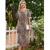 image:imageEkouaer Nightgowns for Women Long Night Gown Pleated Moo Moos Short Sleeve House Dress Plus Size Lounge Dress S5XLLeopard Print