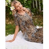 image:imageEkouaer Nightgowns for Women Long Night Gown Pleated Moo Moos Short Sleeve House Dress Plus Size Lounge Dress S5XLLeopard Print