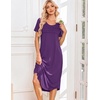 image:imageEkouaer Nightgowns for Women Long Night Gown Pleated Moo Moos Short Sleeve House Dress Plus Size Lounge Dress S5XLPurple