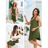 image:imageEkouaer Women 3 in 1 Labor and DeliveryMaternityNursing Nightgown Button Down Sleeveless Pregnancy Dress for BreastfeedingArmy Green
