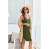 image:imageEkouaer Women 3 in 1 Labor and DeliveryMaternityNursing Nightgown Button Down Sleeveless Pregnancy Dress for BreastfeedingArmy Green
