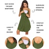 image:imageEkouaer Women 3 in 1 Labor and DeliveryMaternityNursing Nightgown Button Down Sleeveless Pregnancy Dress for BreastfeedingArmy Green
