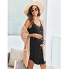 image:imageEkouaer Women 3 in 1 Labor and DeliveryMaternityNursing Nightgown Button Down Sleeveless Pregnancy Dress for BreastfeedingBlack