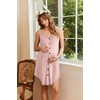 image:imageEkouaer Women 3 in 1 Labor and DeliveryMaternityNursing Nightgown Button Down Sleeveless Pregnancy Dress for BreastfeedingDusty Pink