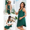 image:imageEkouaer Women 3 in 1 Labor and DeliveryMaternityNursing Nightgown Button Down Sleeveless Pregnancy Dress for BreastfeedingGreen