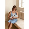 image:imageEkouaer Women 3 in 1 Labor and DeliveryMaternityNursing Nightgown Button Down Sleeveless Pregnancy Dress for BreastfeedingLight Blue Floral