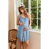 image:imageEkouaer Women 3 in 1 Labor and DeliveryMaternityNursing Nightgown Button Down Sleeveless Pregnancy Dress for BreastfeedingLight Blue Floral