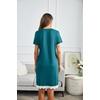 image:imageEkouaer Women Striped Nightgowns Button Down Sleepshirts Short Sleeves NightshirtsBlue Green
