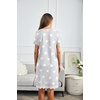 image:imageEkouaer Women Striped Nightgowns Button Down Sleepshirts Short Sleeves NightshirtsPat21 Star