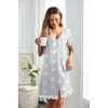 image:imageEkouaer Women Striped Nightgowns Button Down Sleepshirts Short Sleeves NightshirtsPat21 Star