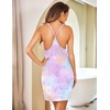 image:imageEkouaer Womens V Neck Racerback Sleeveless NightgownLavender Tie Dye