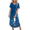 Royal-blue Floral