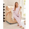 image:imageEkouaer Womens 3 Piece Pajama Set Short Sleeve Sleepwear Pj Set Top and Shorts Pants Pjs with PocketsFlamingo Print