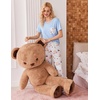 image:imageEkouaer Womens 3 Piece Pajama Set Short Sleeve Sleepwear Pj Set Top and Shorts Pants Pjs with PocketsTeddy Bear
