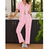 image:imageEkouaer Women Pajamas Set Button Down Sleepwear Short Sleeve Nightwear with Long Pants Soft Pjs Set SXXLCarrot