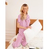 image:imageEkouaer Women Pajamas Set Button Down Sleepwear Short Sleeve Nightwear with Long Pants Soft Pjs Set SXXLClouds