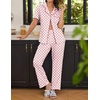 image:imageEkouaer Women Pajamas Set Button Down Sleepwear Short Sleeve Nightwear with Long Pants Soft Pjs Set SXXLFlowers Bf376