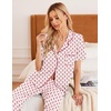 image:imageEkouaer Women Pajamas Set Button Down Sleepwear Short Sleeve Nightwear with Long Pants Soft Pjs Set SXXLFlowers Bf376