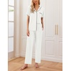 image:imageEkouaer Women Pajamas Set Button Down Sleepwear Short Sleeve Nightwear with Long Pants Soft Pjs Set SXXLWhite