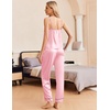 image:imageEkouaer Women Silk Satin Pajamas Sleeveless Pjs Set 2 Piece Summer Loungewear Sleepwear with Pockets SXXLLight Pink
