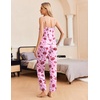image:imageEkouaer Women Silk Satin Pajamas Sleeveless Pjs Set 2 Piece Summer Loungewear Sleepwear with Pockets SXXLPink Heart Kiss Lip