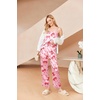 image:imageEkouaer Women Silk Satin Pajamas Sleeveless Pjs Set 2 Piece Summer Loungewear Sleepwear with Pockets SXXLPink Red Bow Knot