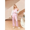 image:imageEkouaer Women Silk Satin Pajamas Sleeveless Pjs Set 2 Piece Summer Loungewear Sleepwear with Pockets SXXLPink Stripes