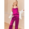 image:imageEkouaer Women Silk Satin Pajamas Sleeveless Pjs Set 2 Piece Summer Loungewear Sleepwear with Pockets SXXLPurple